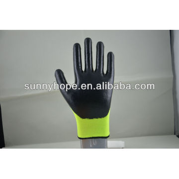 Hi-Viz nappyHi-Viz acrylic and nylon gloves coated nitrile